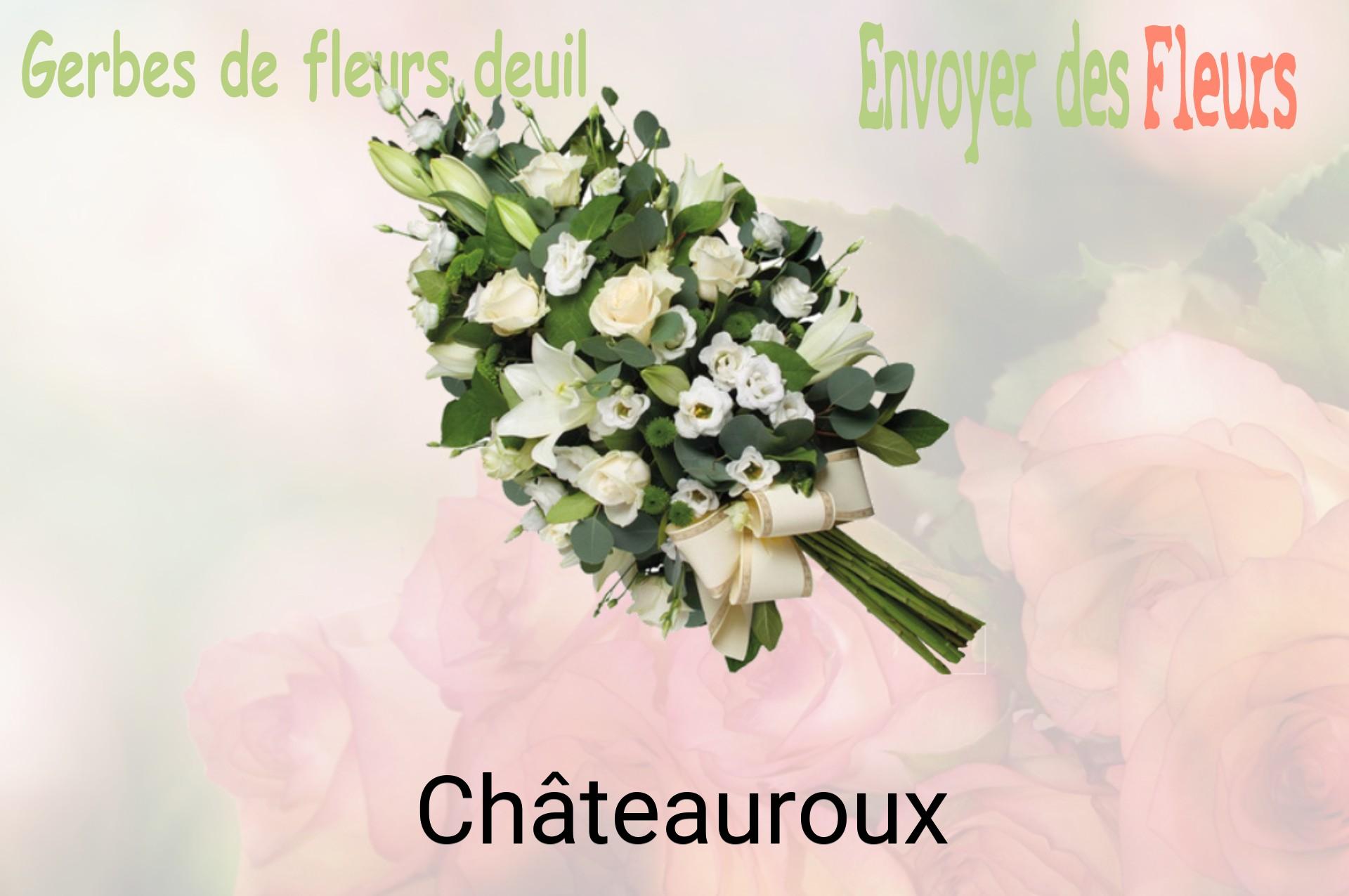 Gerbe de fleurs de deuil livrée à Châteauroux